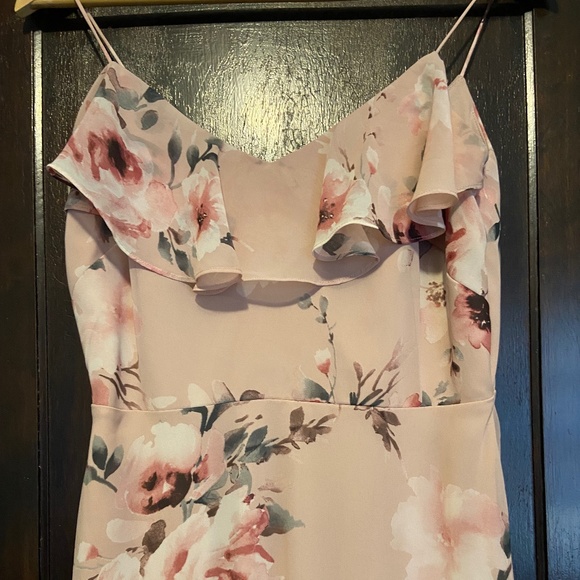 Chiffon Floral Print Dress with Spaghetti Straps - Size 4 - Picture 5 of 10
